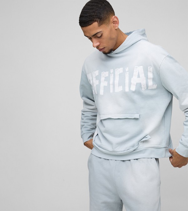 Printed Long Sleeves Oversized Hoodie