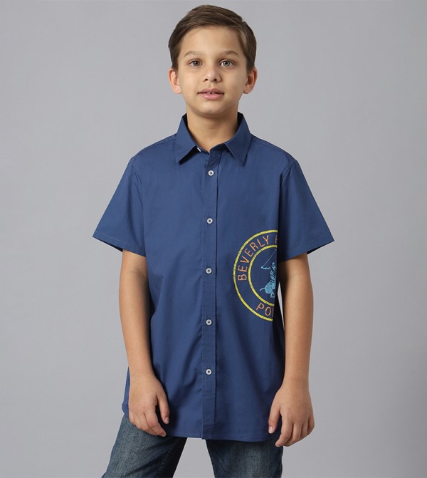 Logo Printed Short Sleeves Shirt