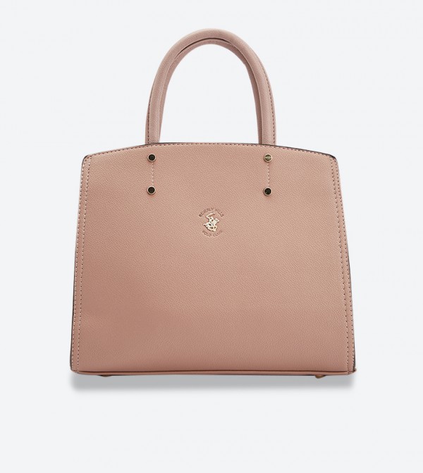 Logo Detail Adjustable Strap Satchel Bag
