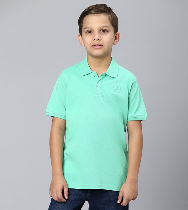 Logo Embroidered Short Sleeves Polo T-Shirt