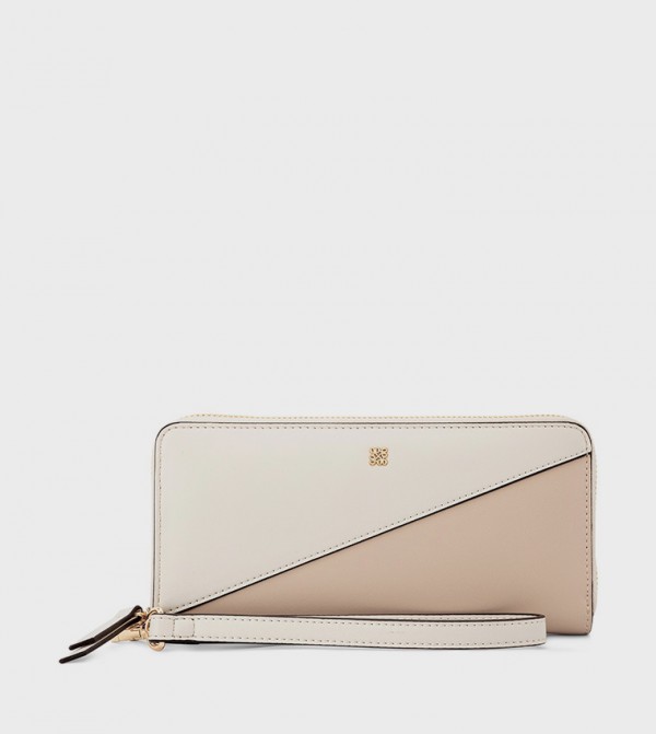 Color Block Zippered Wallet