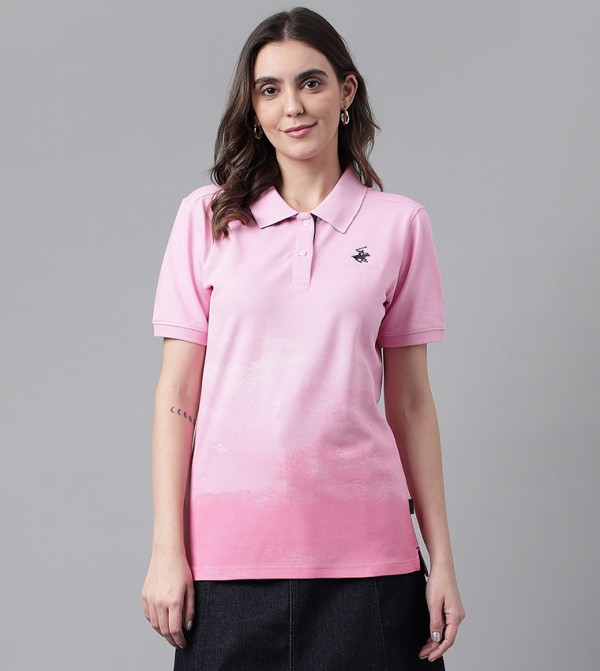Logo Embroidered Short Sleeves Polo T-Shirt