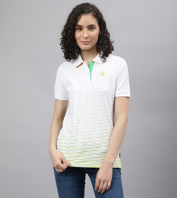 Rising Heat All Over Printed Polo T-Shirt