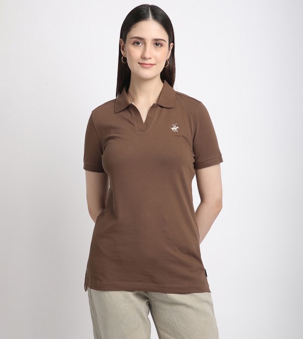 Logo Detail Short Sleeves Polo T-Shirt