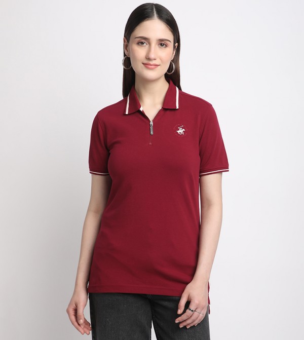 Logo Detail Short Sleeves Polo T-Shirt