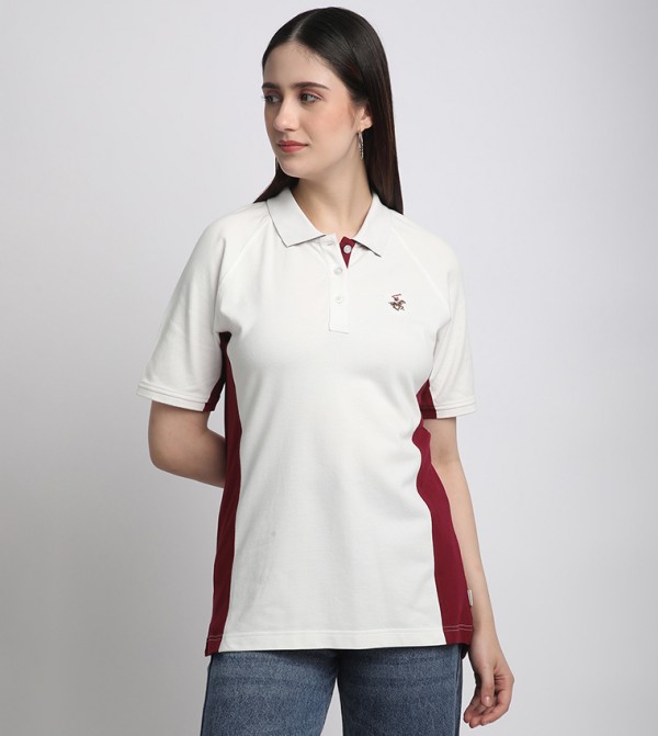 Color Block Short Sleeves Polo T-Shirt