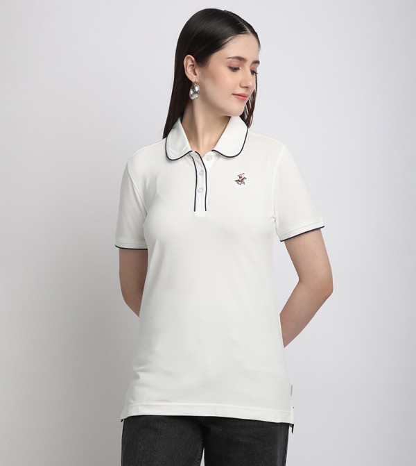 Logo Detail Short Sleeves Polo T-Shirt