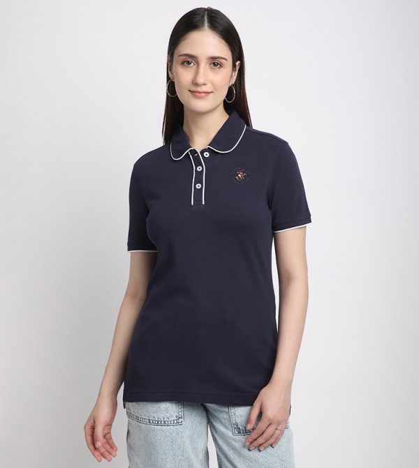 Logo Detail Short Sleeves Polo T-Shirt