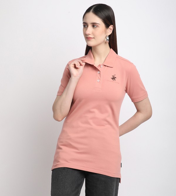 Logo Detail Short Sleeves Polo T-Shirt