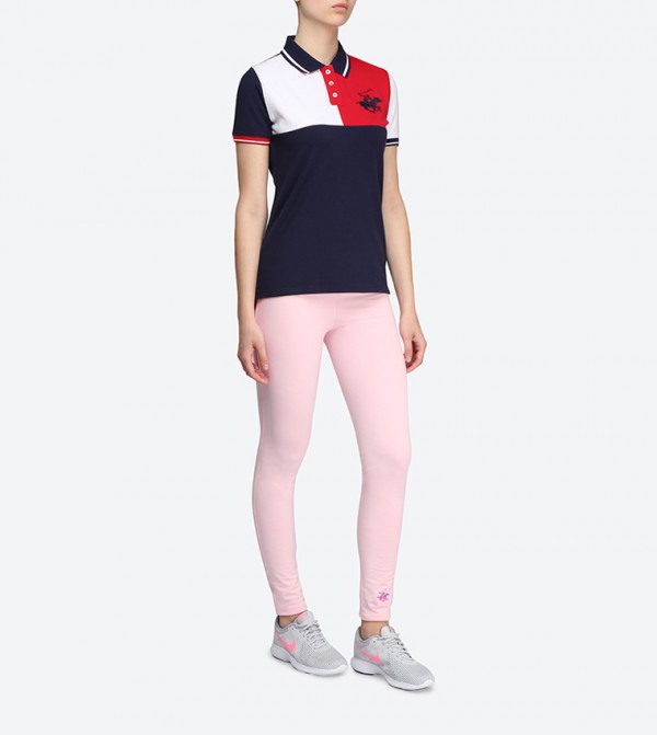 Core Stretch Full Length Legging-Pink