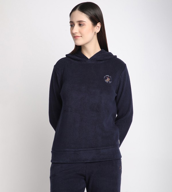 Logo Detail Long Sleeves Hoodie