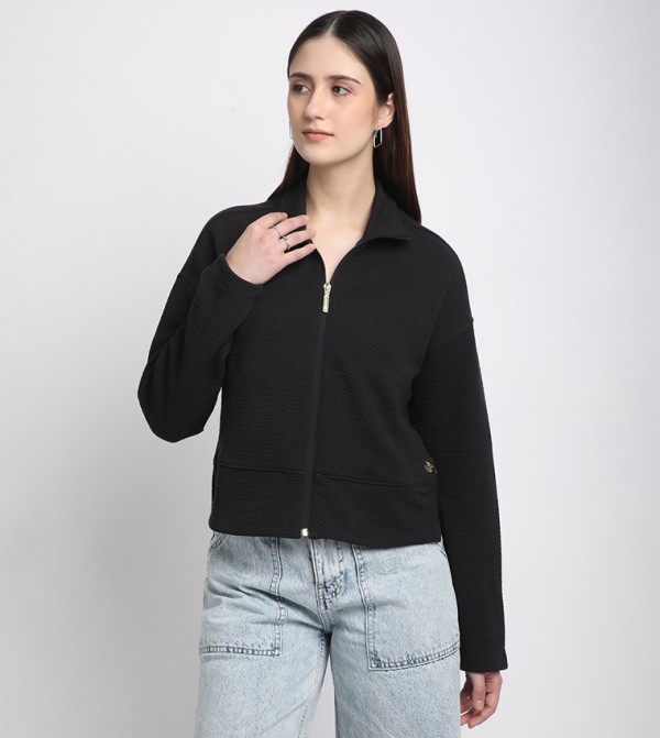 Textured Long Sleeves Jacket