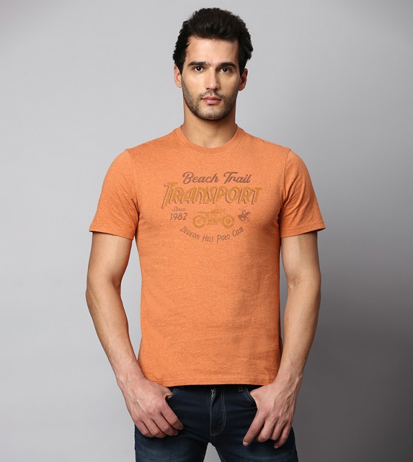 Orange t 2024 shirt man