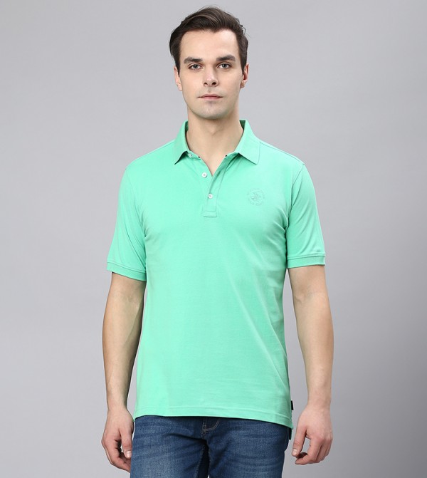 Logo Embroidered Short Sleeves Polo T-Shirt