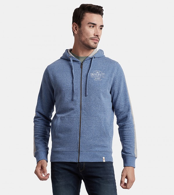 Logo Embroidered Hooded Jacket