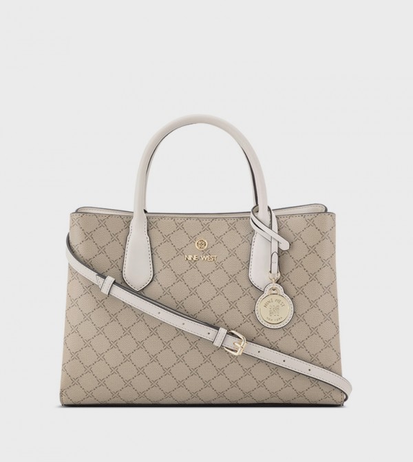 Monogram Patterned Satchel Bag