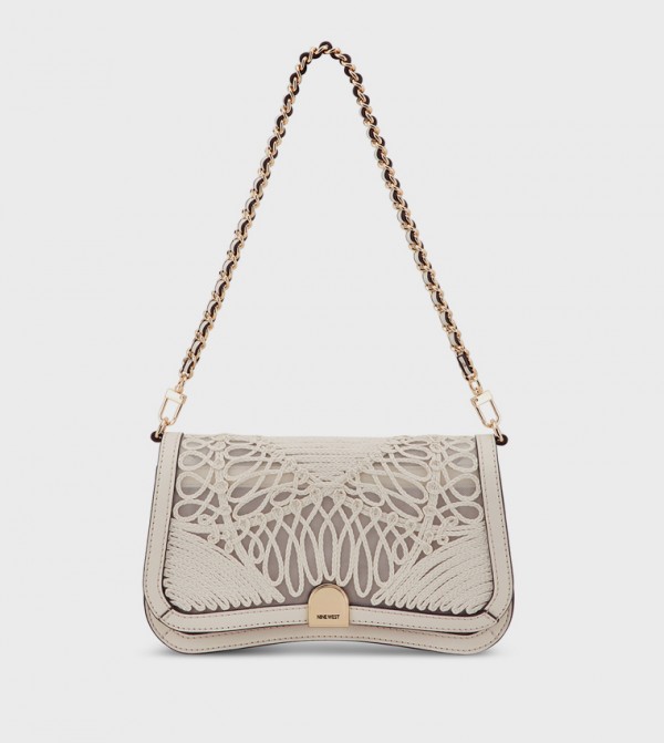 Braided Flap Shoulder Bag