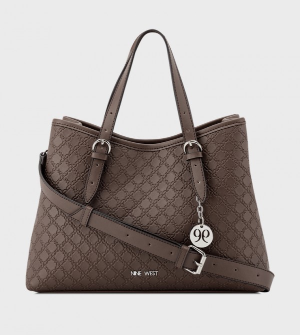 Monogram Debossed Satchel Bag