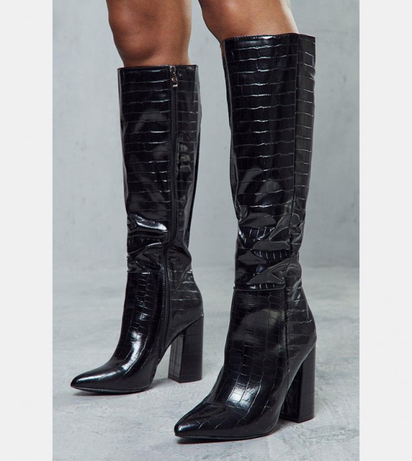 Knee high croc boots store
