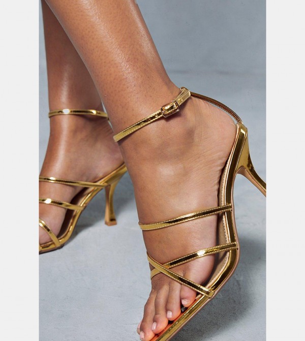 Gold store strappy sandals