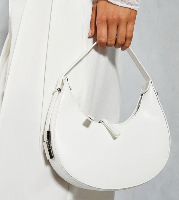 Leather Zippered Shoulder Bag