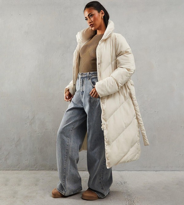 Duvet High Neck Puffer Jacket