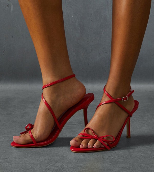 Wrap Around Bow Detail Heel Sandals