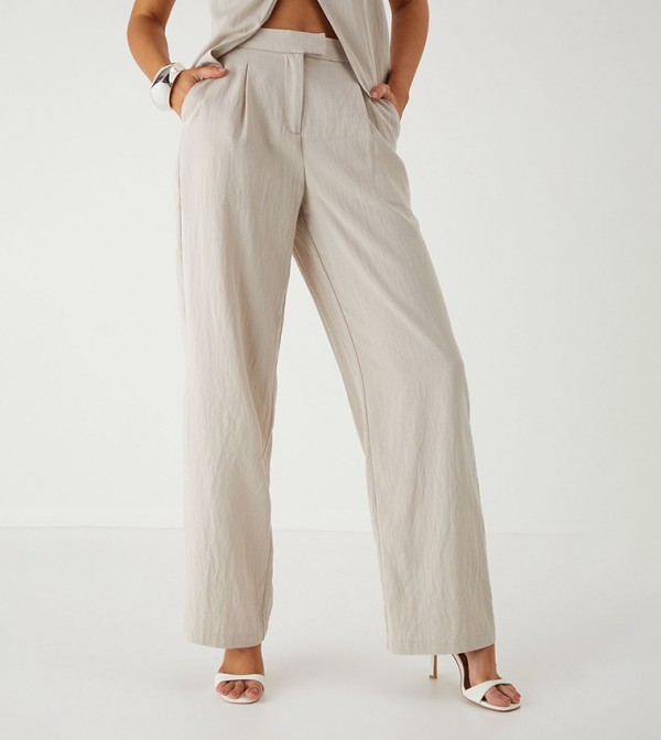 Twill Straight Fit Tailored Trousers
