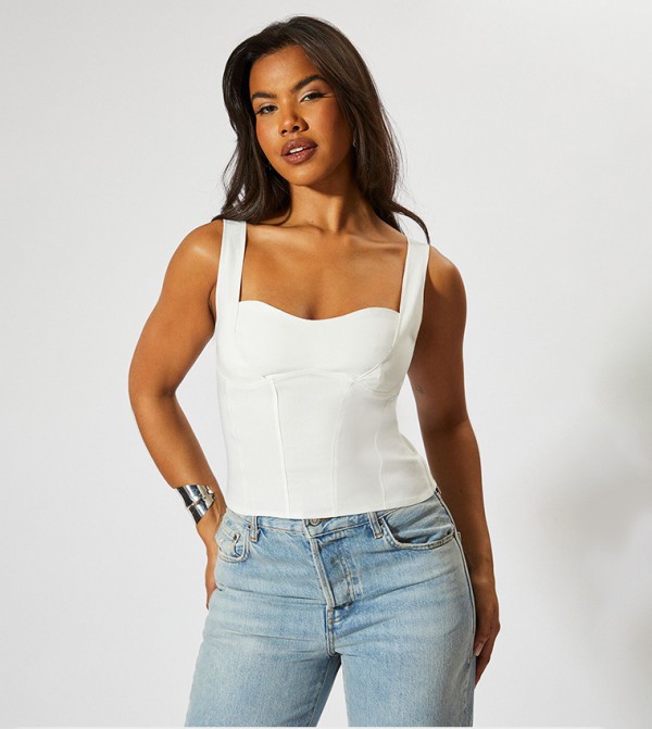 Strappy Corset Detail Crop Top