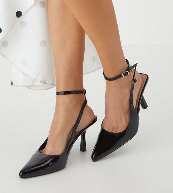 Double Buckle Pointed Toe Pumps