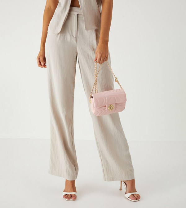 Quilted Flap Detail Shoulder Bag