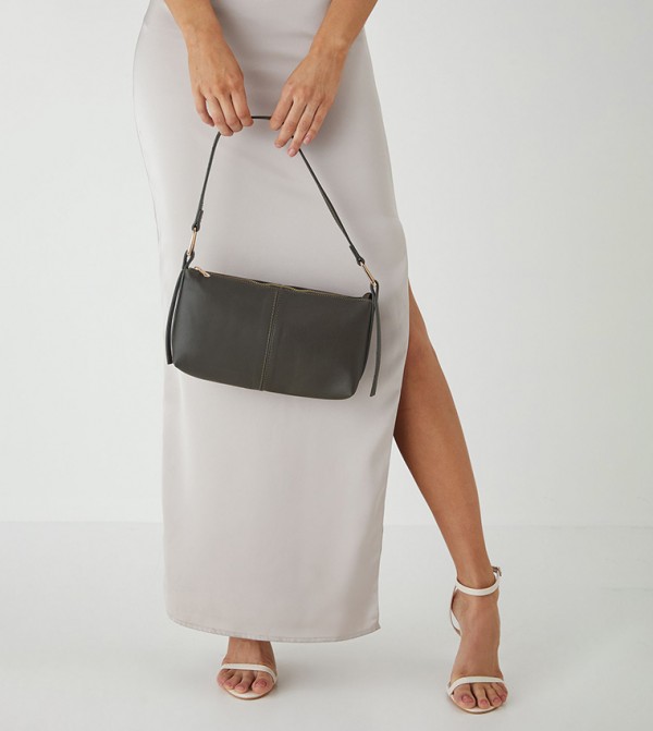 Slouchy Faux Leather Shoulder Bag