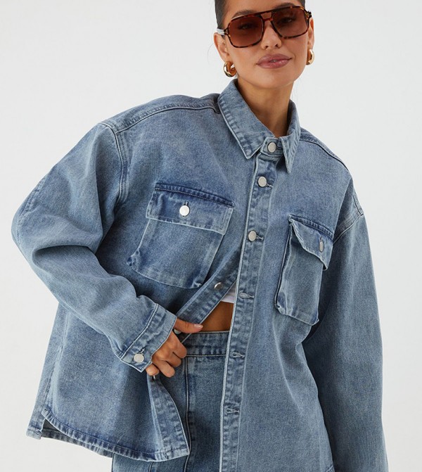 Washed Oversized Denim Jacket