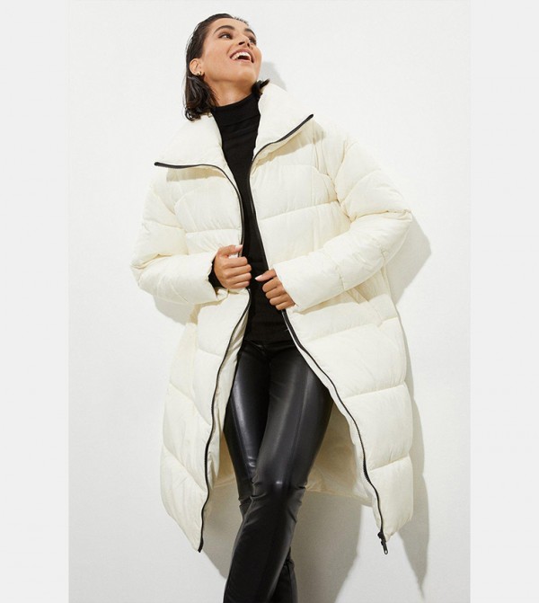 White online longline jacket