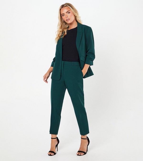 Petite Plain Ankle Grazer Pants