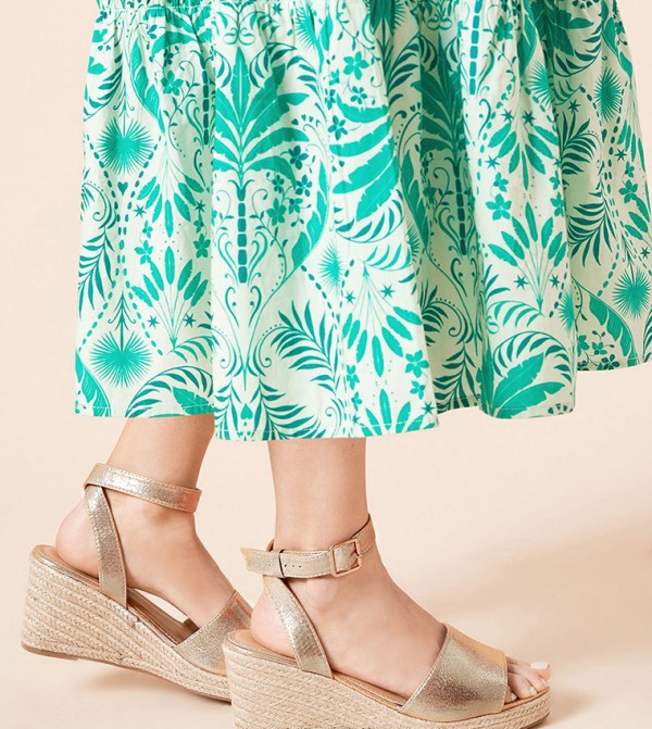 Rebekah Open Toe Espadrille Wedge Sandals