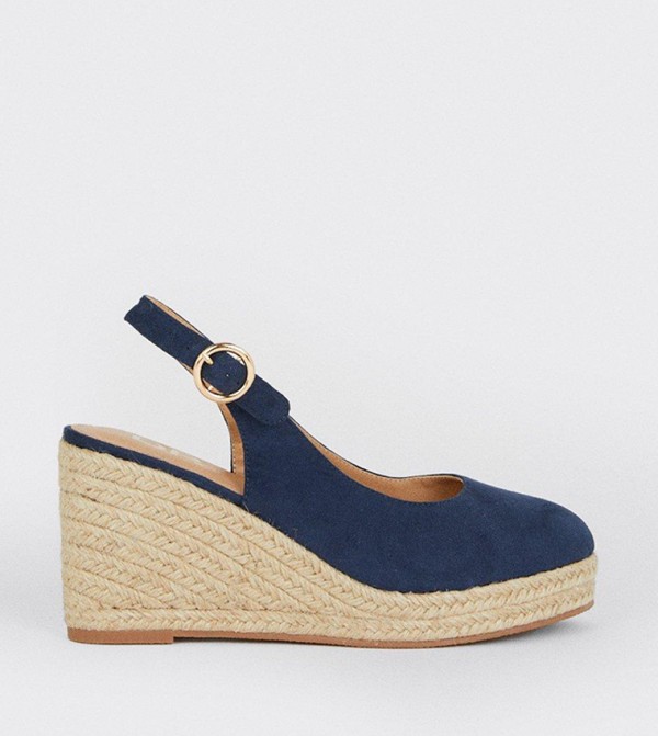 Buy Dorothy Perkins Outlet Riya Slingback Wedge Sandals In Navy 6thStreet UAE