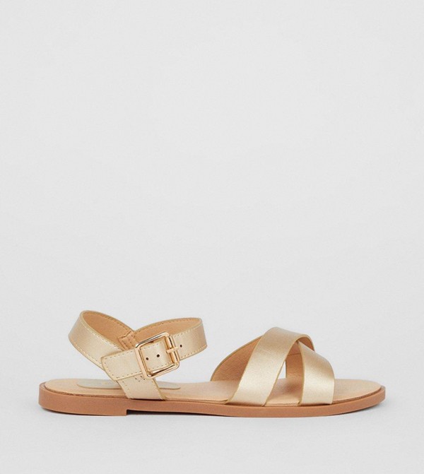 Florence Cross Strap Flat Sandals