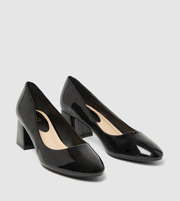 Black patent deals court shoes