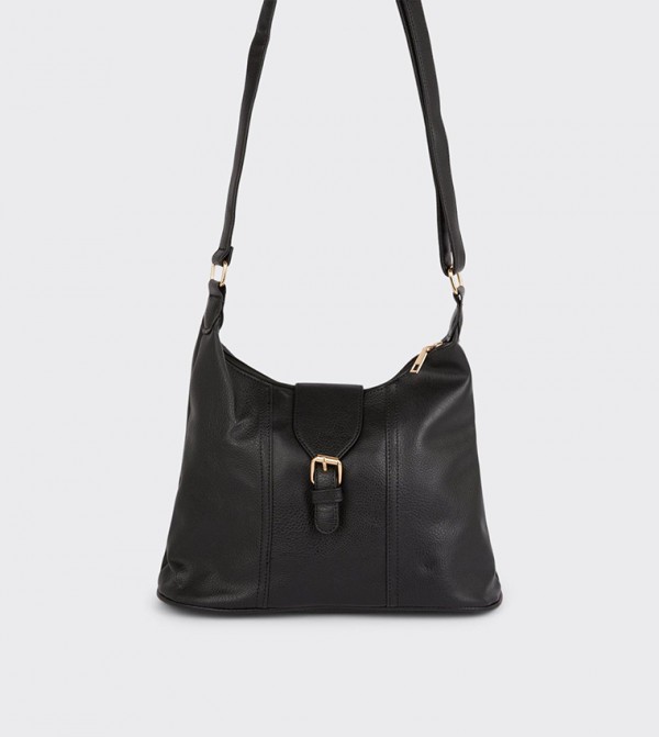 Terry Zip Detail Shoulder Bag