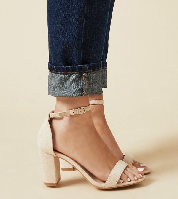 Spark Ankle Strap Block Heel Sandals