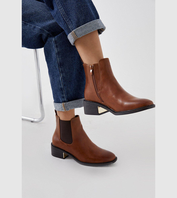 Buy Principles Principles Orion Low Heel Chelsea Ankle Boots In Tan 6thStreet Qatar