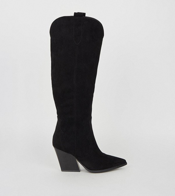 Buy Dorothy Perkins Kavita Knee High Western Boots In Black 6thStreet Qatar