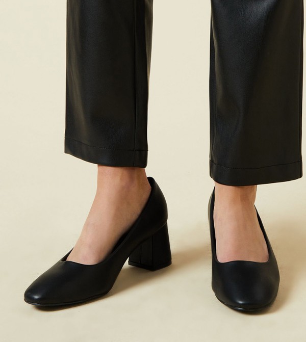 Extra Wide Fit Elise Block Heel Pumps
