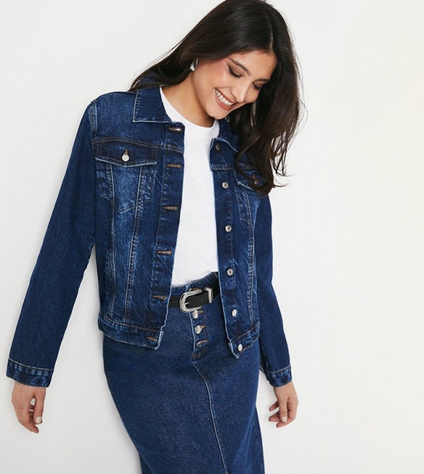 Faded Long Sleeves Denim Jacket