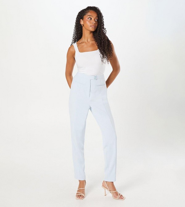 Tall Double Button Tapered Fit Trousers