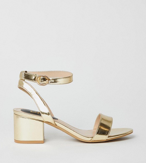 Wide Fit Tommi Barely There Mid Block Heel Sandals