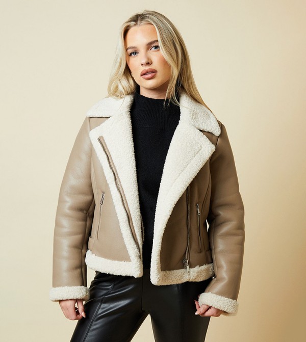 Petite Short Aviator Jacket