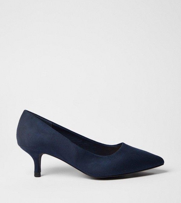 Wide Fit Dove Kitten Heel Pumps