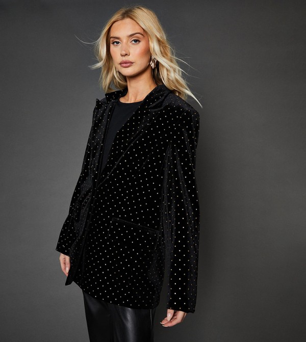 Diamante Velvet Blazer